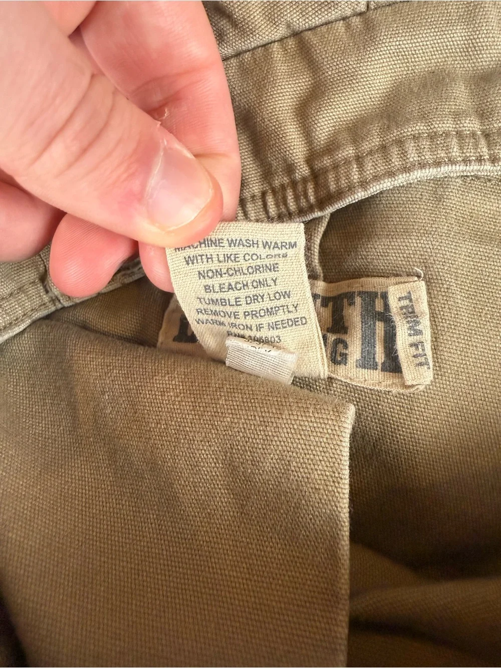 Duluth Trading Co Beige Flex Fire Hose Cargo Utility Pants Size 34x34 Trim Fit
